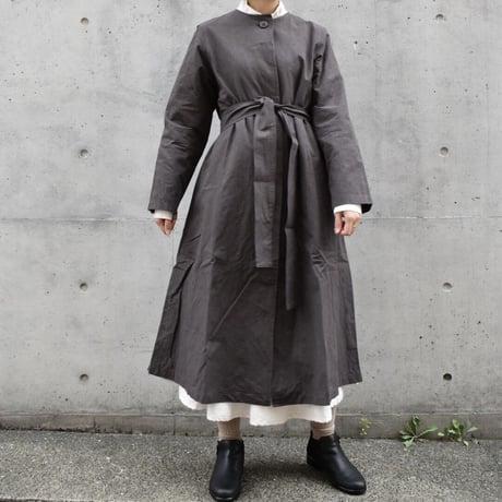 tita ハード天日ワッシャークルーネックコート