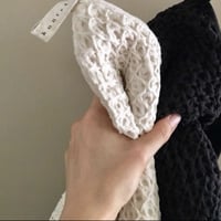 kontex  コットンリネンワッフルタオル　S