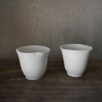 余白　輪花茶杯