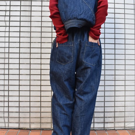 LAITERIE  10oz綿麻デニムテーパードパンツ