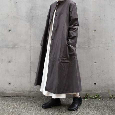 tita ハード天日ワッシャークルーネックコート