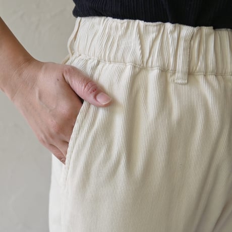 sisam オーガニックコットンコーデュロイスッキリパンツ