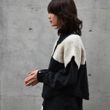 sisam 2トーンボタンベスト