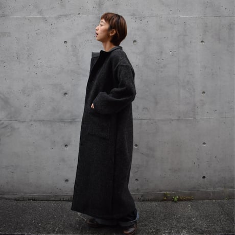 tita ウールIラインスタンドカラーコート　コーデュロイ襟