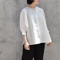 asabito  タック七分袖ブラウス