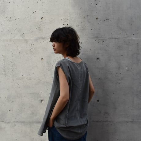 tita コットンシルクフレアブラウス