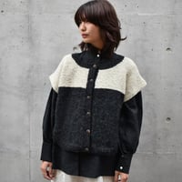 sisam 2トーンボタンベスト