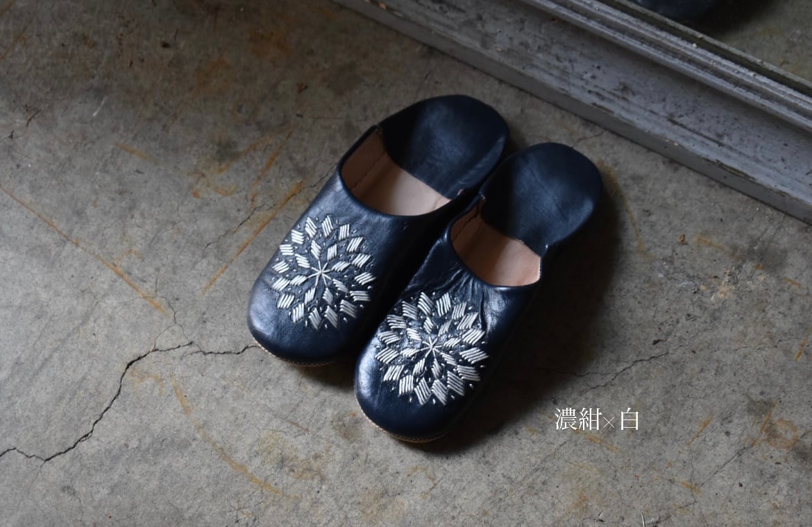 モロッコ バブーシュ 刺繍 レディース | pivoine