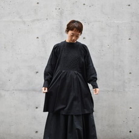 doux bleu インドレースチュニックブラウス
