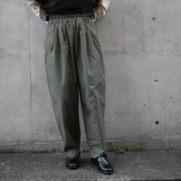 LAITERIE ミリタリーモールスキン　3タックテーパードパンツ