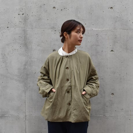 新品 LAITERIE(レイトリー)綿麻タイプライター フード コート 日本製