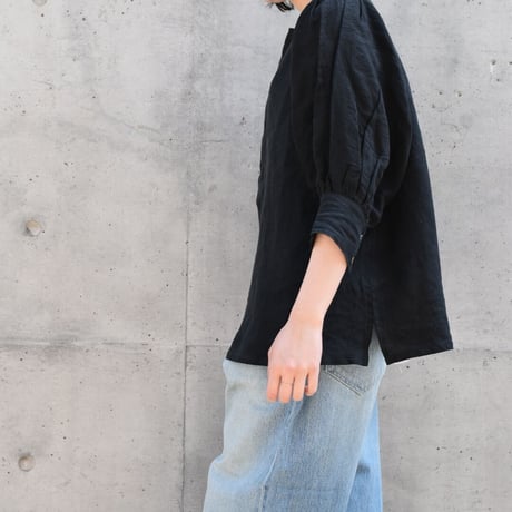 asabito  タック七分袖ブラウス