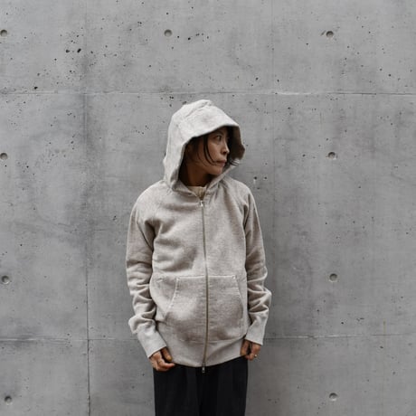【予約販売】AIR ROOM PRODUCTS ヤクウールミックス吊り編み裏起毛パーカ