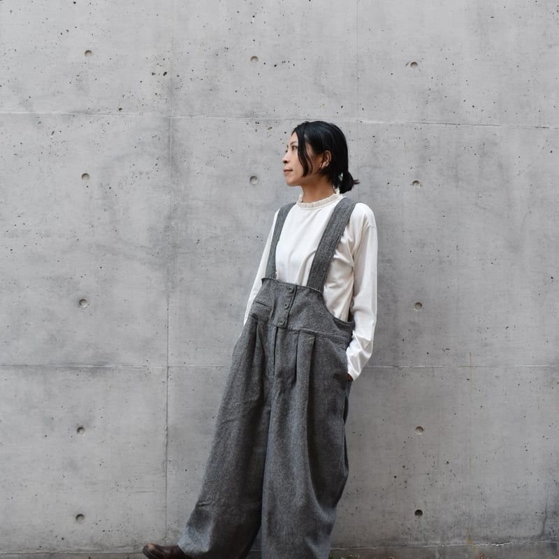 tumugu コットンリネン起毛ツイルサロペット | pivoine