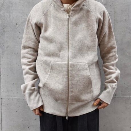 【予約販売】AIR ROOM PRODUCTS ヤクウールミックス吊り編み裏起毛パーカ