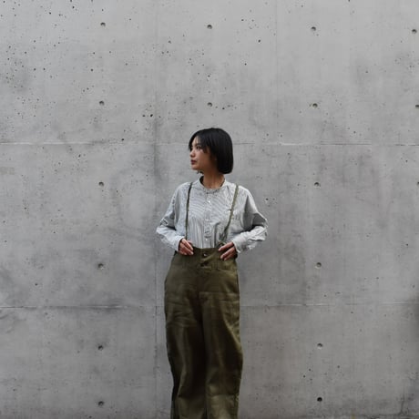 sisam タテシマキチントストライプシャツ