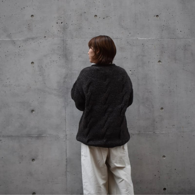 IENA 手編みケーブル　プルオーバー Hands of creation ローゲージニット手編みBIGケーブルプルオーバー