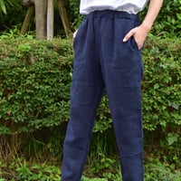 DAYS 麻リッチデニムテーパードパンツ