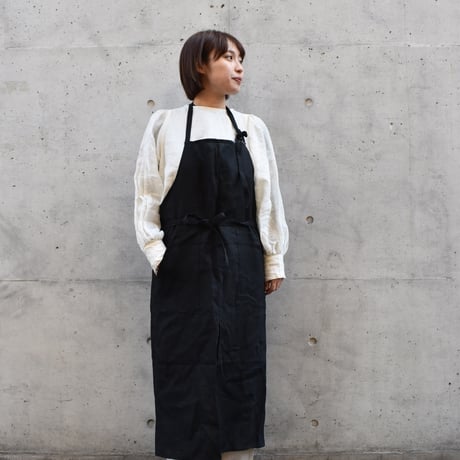 NOVEMBER LINEN リネンフルエプロン