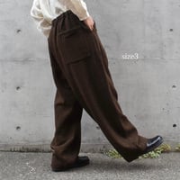 TISSU オリジナルウールヘリンボンタックストレートパンツ