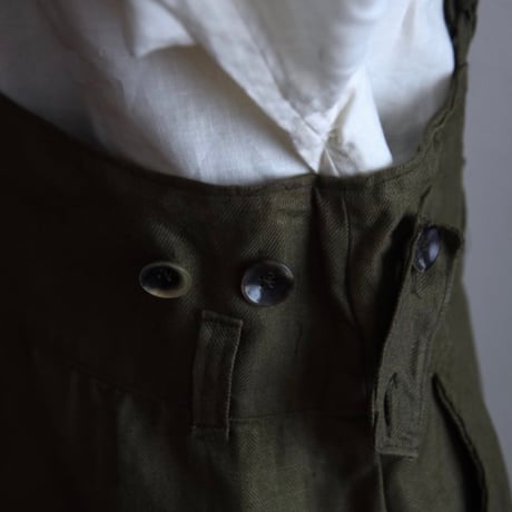 asabito ツイルリネンワークサロペットスカート