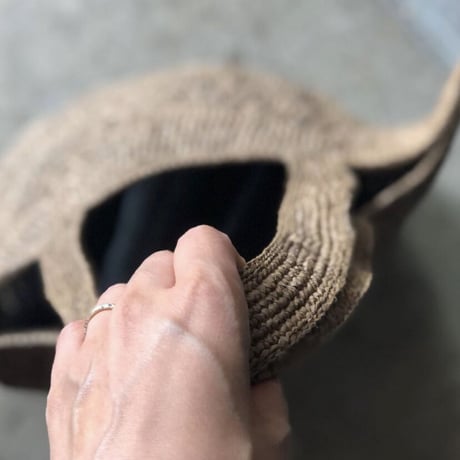 ラフィアかぎ編みトートバッグ