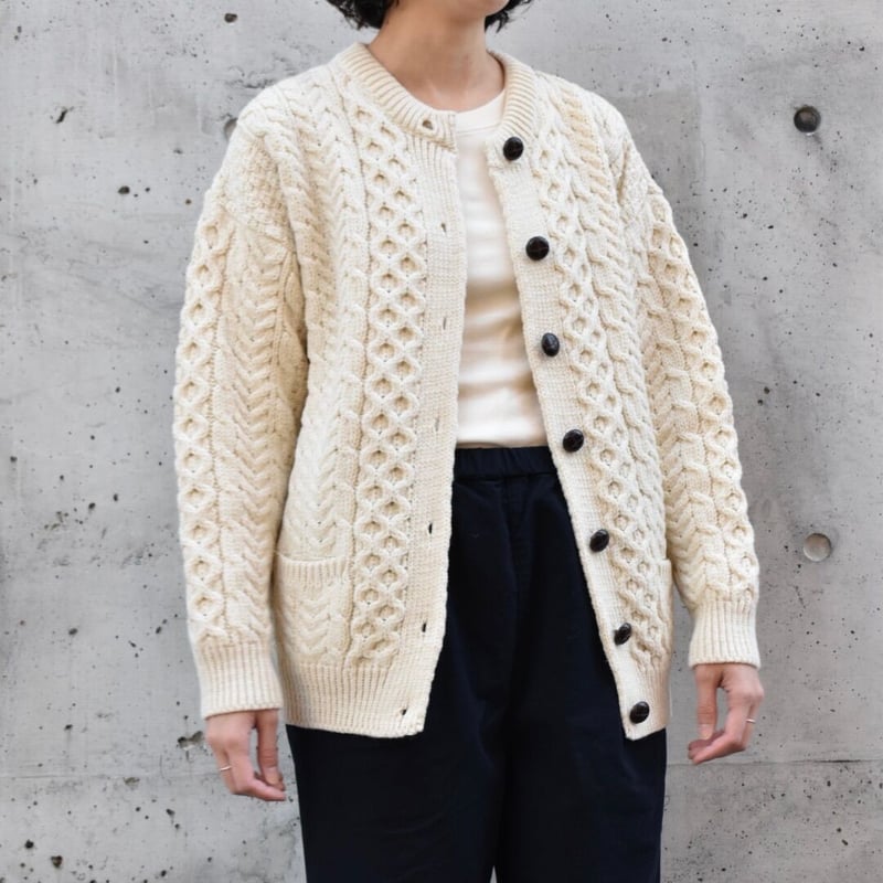 Aran Wollen Mills アイリッシュウールニットカーディガン | pivoine