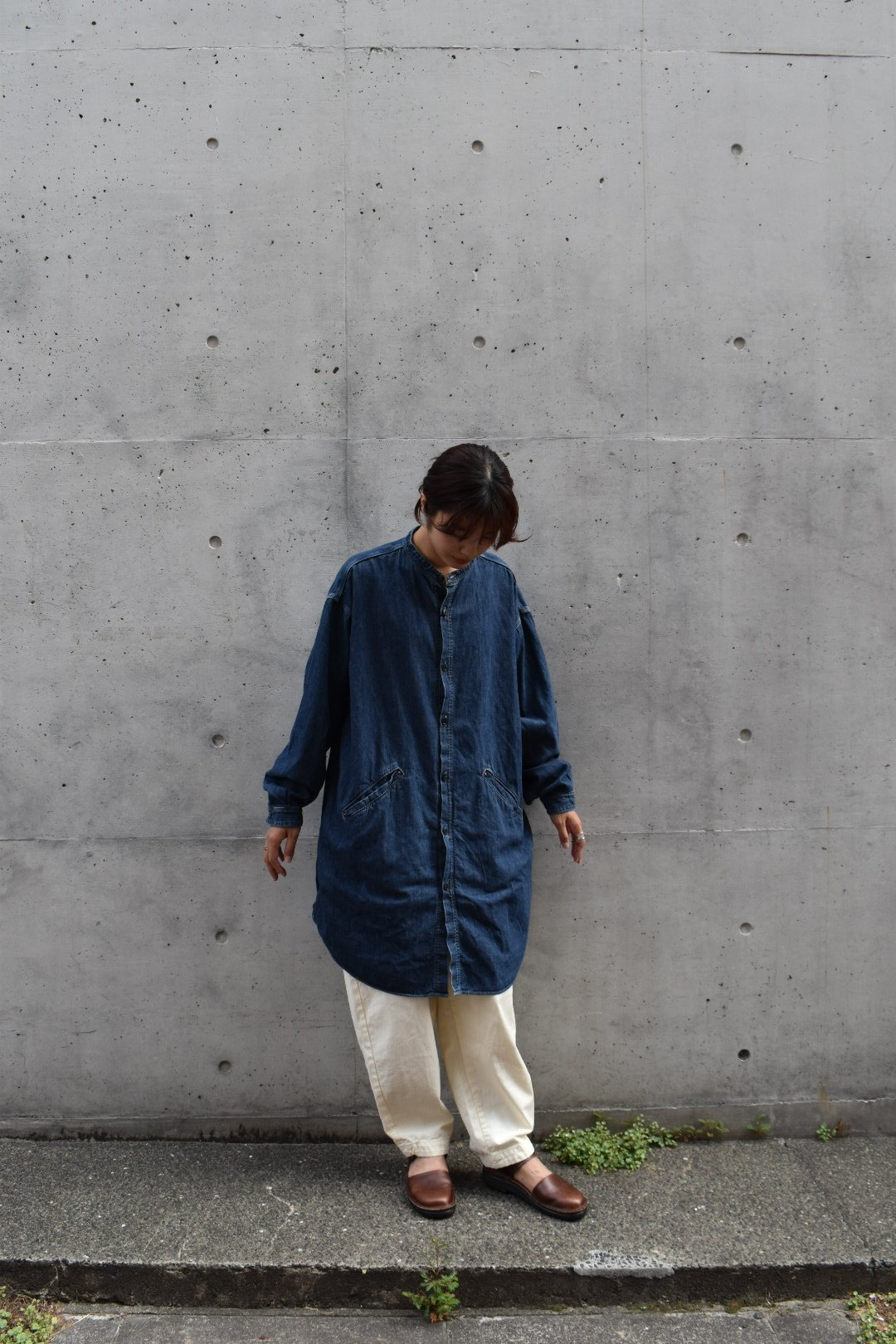 SPELLBOUND 長袖 オーバーシャツ ロングシャツ カバーオール 3