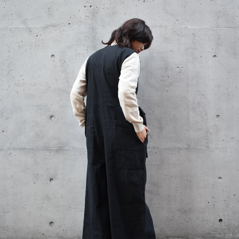 UNIVERSAL TISSU トリプルワッシャーリネンコットンラップキュロット