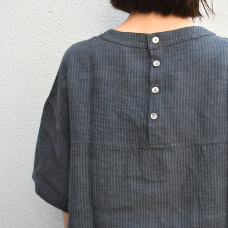 TISSU フレンチリネンバックボタンシャツ