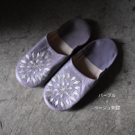 モロッコ バブーシュ 刺繍 レディース