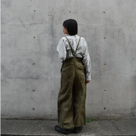 asabito リネンワークサロペット