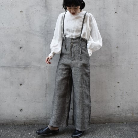 tabrikネイビー ベルベット サロペット tabrikネイビー ベルベット サロペット