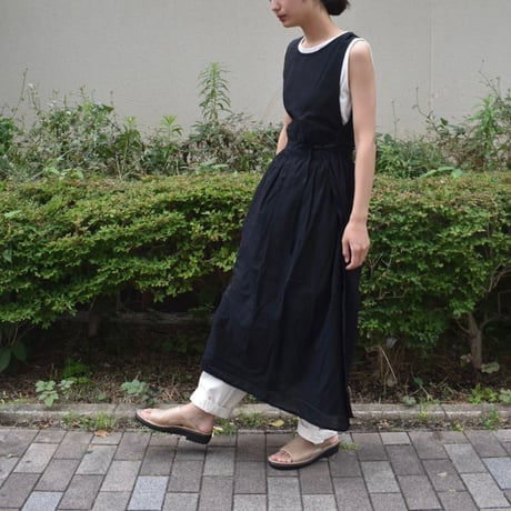 nous rendent heureux 綿麻エプロンワンピース