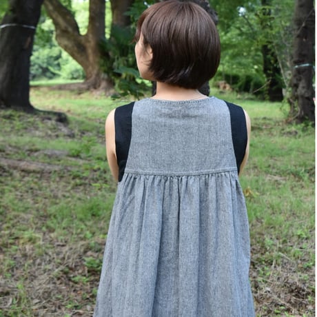nuu 刺し子入りタンクトップワンピース