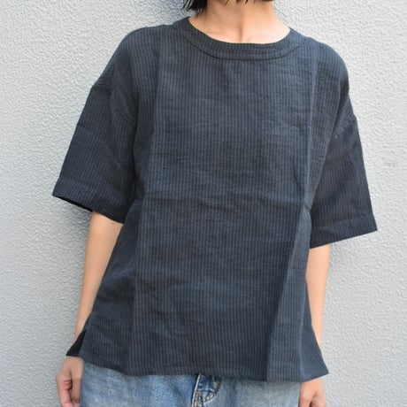 TISSU フレンチリネンバックボタンシャツ