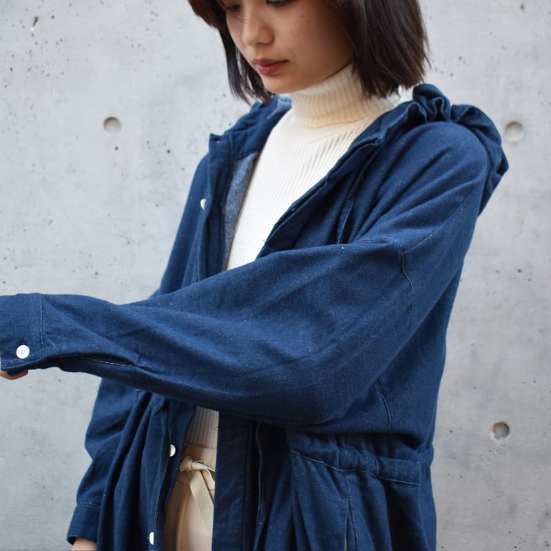 UNIVERSAL SEVEN コットンネル フーディワンピース | pivoine