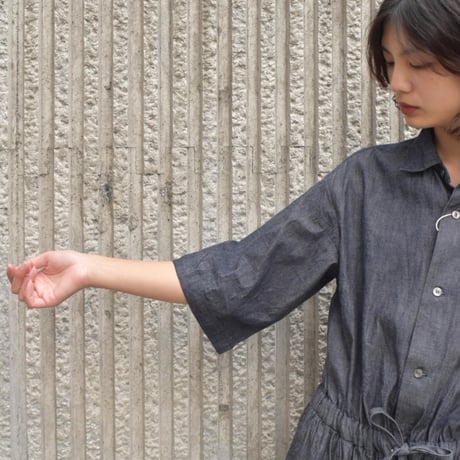 UNIVERSAL TISSU 5分袖オールインワン