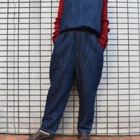 LAITERIE  10oz綿麻デニムテーパードパンツ