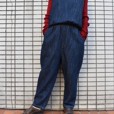 LAITERIE  10oz綿麻デニムテーパードパンツ