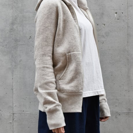 【予約販売】AIR ROOM PRODUCTS ヤクウールミックス吊り編み裏起毛パーカ