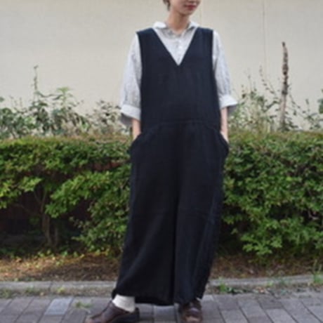 tumugu  ソリトリネンサロペット SS