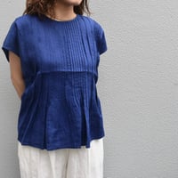 YARRA リネンピンタックワイドベスト
