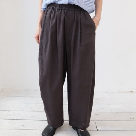 doux bleu コットンリネンワイドコクーンパンツ