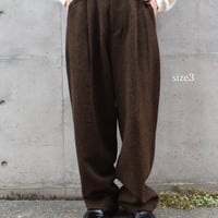 TISSU オリジナルウールヘリンボンタックストレートパンツ