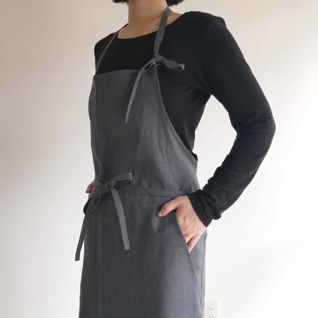 NOVEMBER LINEN リネンフルエプロン