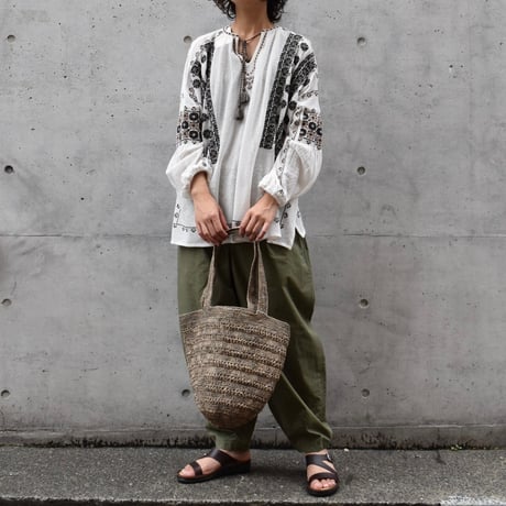 ラフィアかぎ編みトートバッグ