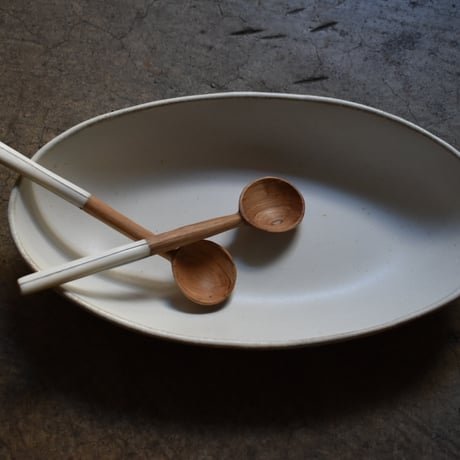 益子焼　カレー皿　キナリ