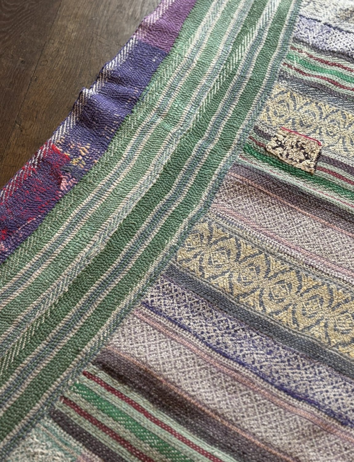 希少 リバーシブル vintage カンタキルト チェック 寒色