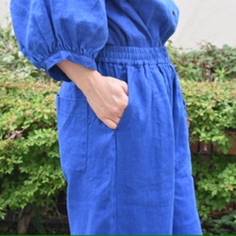 YARRA リネン8分丈パンツ